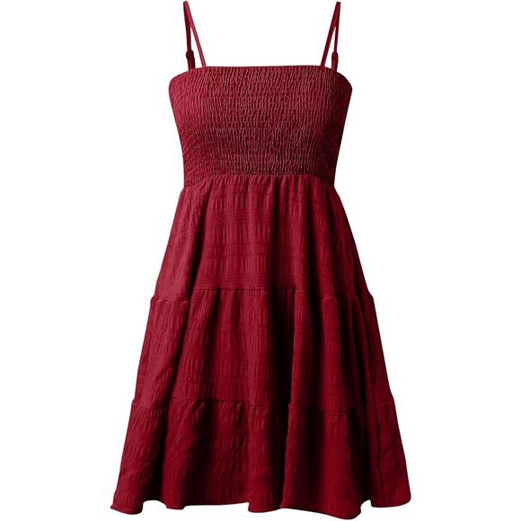 Women's Spaghetti Strap Cute Short Mini Sundress Sleeveless Summer Dress Size S - Picture 7 of 10